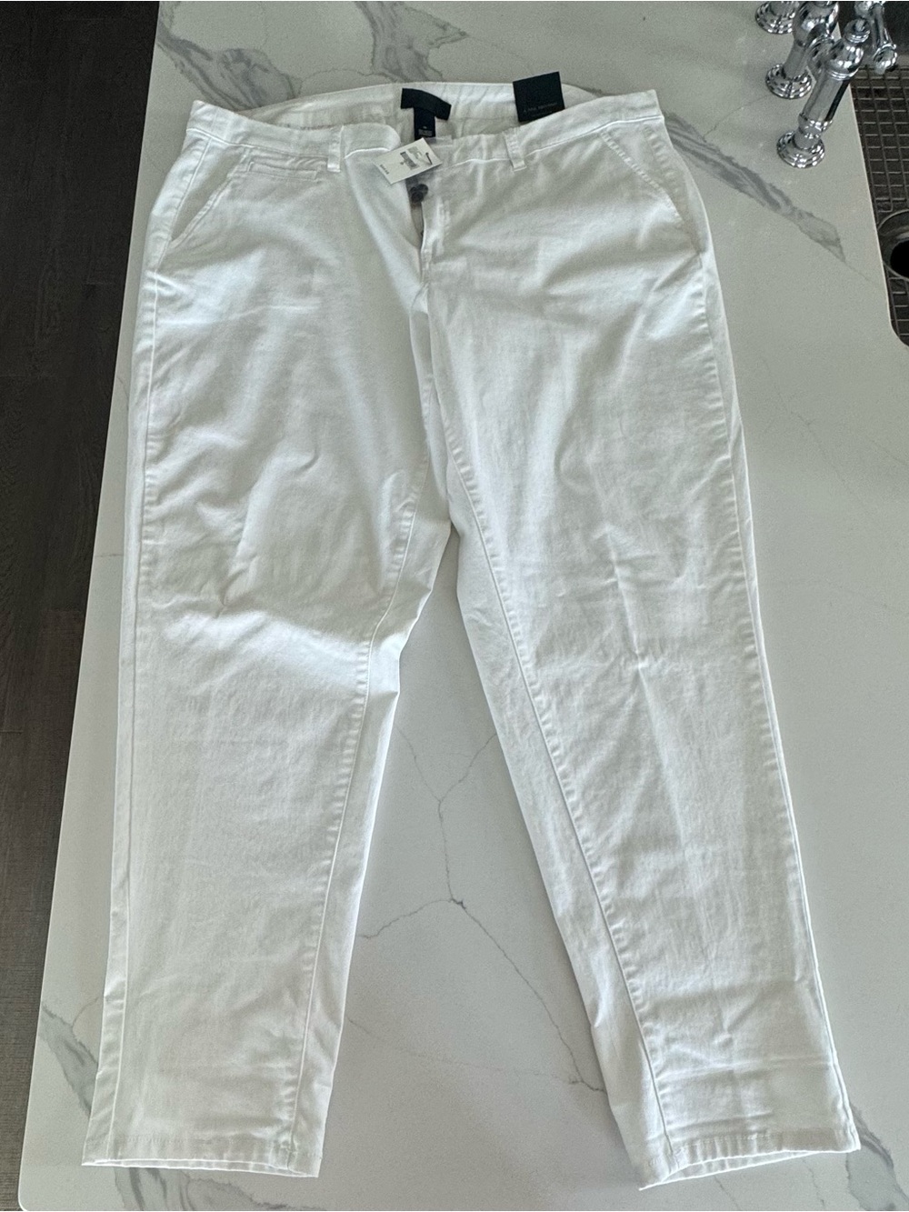 Lane Bryant White Boyfriend Pants